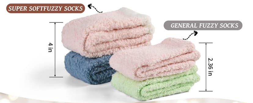 Bulinlulu Fuzzy Socks with Grips Plush Sleep Cozy Winter Soft Hospital Fluffy Socks Gifts for Womens Mens Gifts