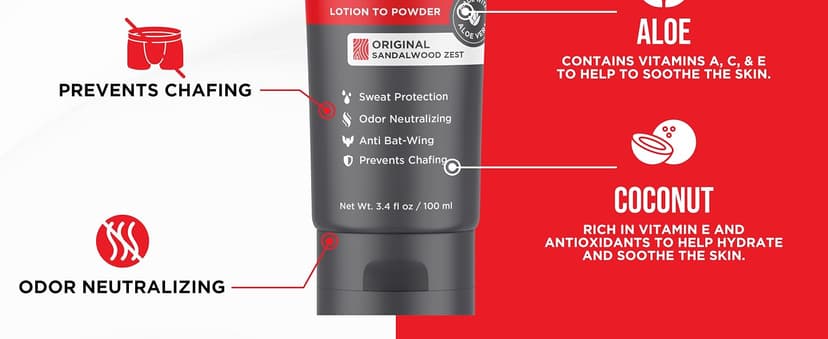 HAPPY NUTS Comfort Cream Deodorant For Men: Anti-Chafing Sweat Defense, Odor Control, Aluminum-Free Mens Deodorant & Travel Essential for Men's Private Parts 3.4 fl oz (Original)
