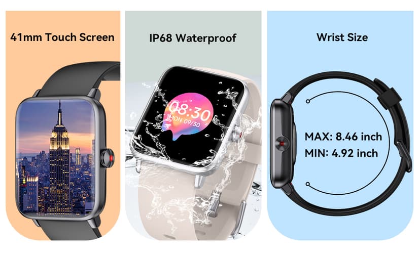 DAVIKO Pedometer Watch Senior Friendly No App/Phone Required,Waterproof Fitness Tracker Watch with Heart Rate Sleep Monitor Activity Tracker, Step Counter for Walking, Smart Watches for Women Men
