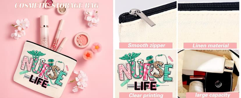 Nurses Week Gifts Birthday Gift for Nurses Gifts, Nursing Student with Canvas Bag Socks Affirmations Cards 16 Oz Can Glass DOGMEM Nurse Gifts Nurse Appreciation Gift Set for Women B0CY2C791K