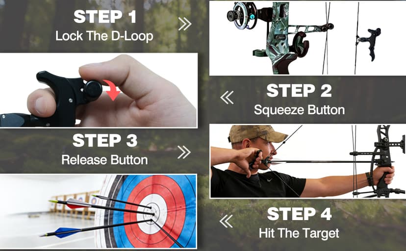 NOVASPARK 360° Rotating Archery Thumb Release for Compound Bow - Adjustable Trigger Sensitivity, Target Panic Aid Kit with Crisp Break & Setup Tools for Target & Hunting