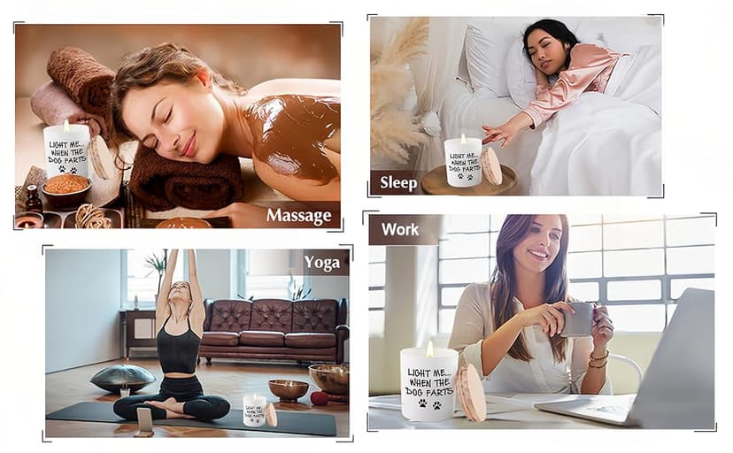 BFJLIFE Funny Gifts for Women Unique Dog Mom Dog Lovers Mothers Day Christmas Birthday Gifts for Her Girlfriend Sister Bestie Best Friend Wife Stocking Stuffers for Women Lavender Scented Soy Candles