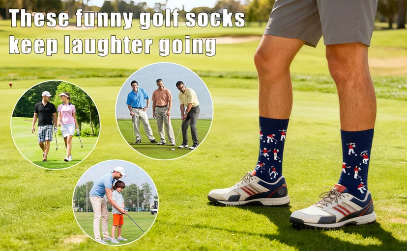 Anniversary Christmas Valentines Gifts for Husband Dad Stepdad, Stocking Stuffers for Men Him Golfer,Golf Accessories for Men Funny Golf Socks for Men Dad,Christmas Birthday Gift From Daughter Wife Son B0FT7NQZ1S