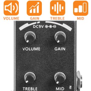 High Gain Distortion Guitar Pedal, AKLOT Electric Effects Pedals Mini Single Type DC 9V True Bypass