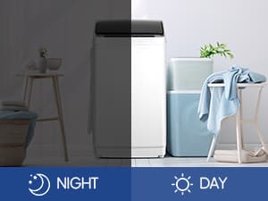 ROVSUN 30LBS Washing Machine, Full-Automatic Portable Washer with Stainless Steel Drum, Electric Laundry Machine, Washer and Spin Dryer Combo with Drain Pump for Home, Apartment