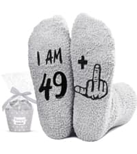 HAPPYPOP 50th Birthday Gifts Ideas - 50 Year Old Gift Socks for Women Men Friends, Turning 50 Gifts