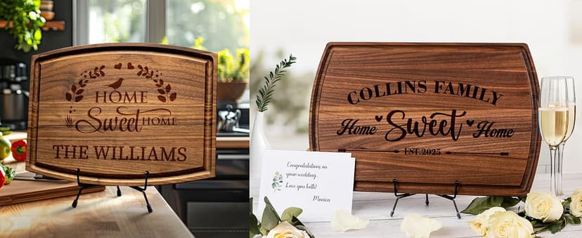 Personalized Christmas Gifts for Women, Customized Gifts for Mom – Custom Cutting Board for Mom or Grandma, Birthday, Christmas Gift Idea from Son, Daughter, Grandkids
