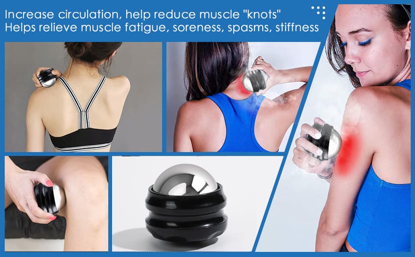 Cold Massage Roller Ball - Gifts for Men Women Teens Boys,Stays Cold for 6 Hours, Home Office Travel Essentials,Sports Fitness Relaxations Gift,Rapidly Relieve Muscle Pain and Tension