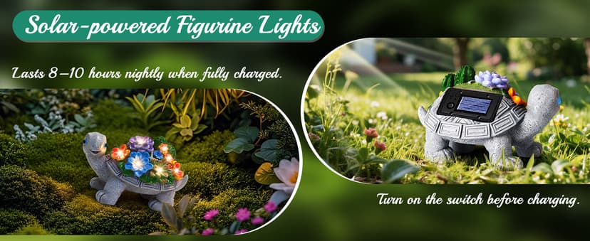 Linkax Birthday Gifts for Women Mom Grandma, Turtle Statue Solar Lights Outdoor Garden Decor for Outside Yard Patio Porch Fall Home, Gardening House Warming Gifts New Home, Grandparents Day Presents