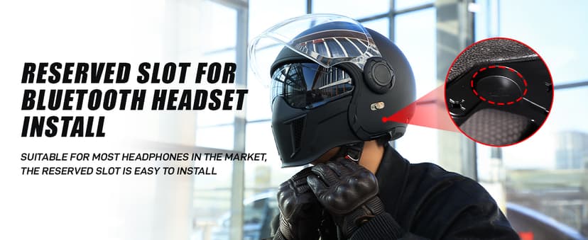 TRIANGLE Convertible Full Face Motorcycle Helmet DOT Approved for Men Women, Multi-Configuration 3/4 Open Face Street Bike Helmet with Internal Tinted Sunshield, Includes Storage Bag