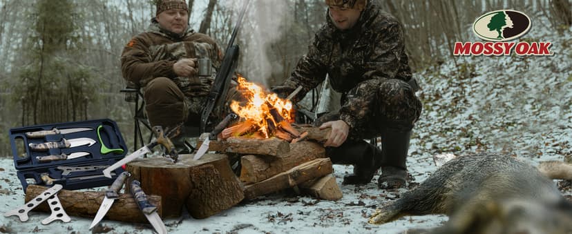 Mossy Oak Hunting Field Dressing Kit - Portable Butcher Game Processor Set (8-Piece)