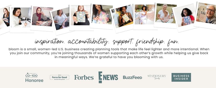 bloom daily planners HARDCOVER 2026 Planner (January to December) - A5 Task Goal Planner for Women - Monthly & Weekly Inspirational Agenda Book - 5.5" x 8.25" - Linen, Green