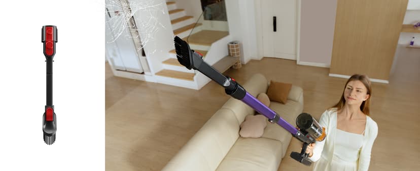 Cordless Vacuum Cleaner, 600W 50KPA 70 Mins Vacuum Cleaners for Home, Self-Standing Cordless Vacuum with Charging Dock Station, LED Display, Upgraded Anti-Tangle Stick Vacuum for Pet Hair/Carpet/Floor