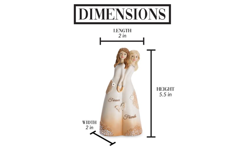 Pavilion Gift Company 19110 Forever Friends Figurine, 5-1/2", White, Rose