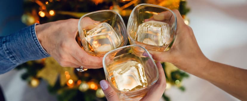 Clear Ice Cube Tray for Whiskey: FDDBI 2Inch Clear Ice Cube Maker - Silicone Large Ice Cube Tray - Square Ice Tray for Bourbon Old Fashioned Whisky