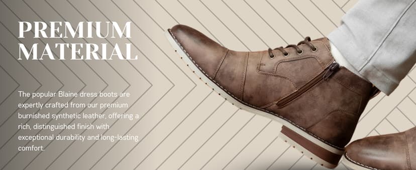 Ferro Aldo Men's Ankle Boots | Lace-Up Cap Toe Chukka Style Dress Boot | Casual Fashion for Work