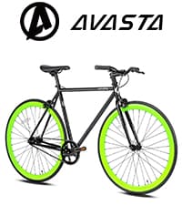AVASTA Jupiter 700C Road Adult Step-Over Hybrid Cycling Bike Bicycle, Aluminum Frame, 21-Speed, Dual Disc Brakes, Multpile Colors for Men Woman Male Female