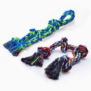 Feeko Heavy Duty Dog Rope Toys for Large Breed Aggressive Chewers, 2 Pack Indestructible Teeth Cleaning Tug of War Toy