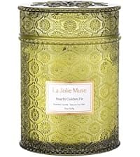 LA JOLIE MUSE Santal Rose Scented Candle – Saffron, Rose & Leather | 6 oz Natural Soy Wax | 40 Hours Clean Burn | Gift-Ready for Hosts & Gatherings | Elegant Home Decor
