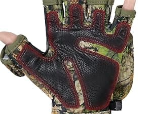 HANDLANDY Cold Winter Weather Fishing Gloves for Men and Women,Fingerless Gloves Convertible Flip Top Mittens
