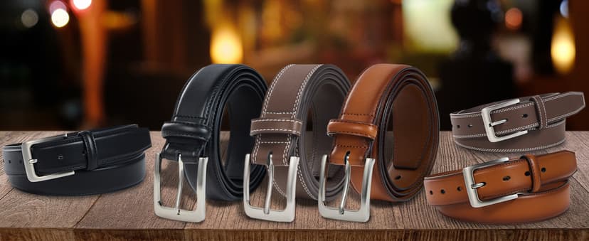 VATAN Men's Genuine Leather Dress Belts, Handmade Classic Every Day Leather Jeans Belt for Men Work Business Casual
