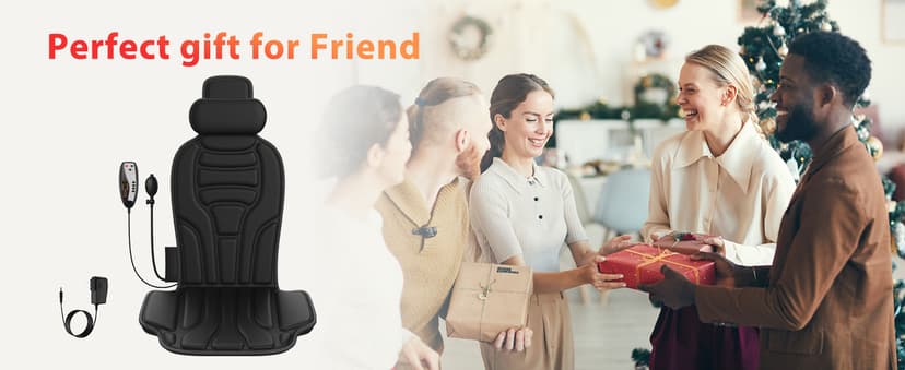 Back Massager with Heat,Vibration Massage Chair Pad with 5 Massage Modes & Adjustable Heat Levels, Memory Foam Back Massager Cushion for Office Chair, or Home Use,Midnight