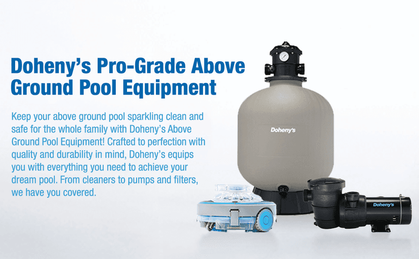 Doheny's 1.5 HP Above Ground Swimming Pool Pump | 115V, 83 GPM (1.2 THP) | Stainless Steel Shaft, Reinforced Thermoplastic, Low-Noise, High-Efficiency | 1.5" Internal & 2.5" External Threading