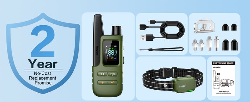 Dog Shock Collar - 4500FT Dog Training Collar with Remote, IPX8 Waterproof Electric Dog Collar with 4 Training Modes, Security Lock, Rechargeable eCollar for 10-120lbs Small Medium Large Dogs