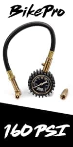 JACO RDX-160 Presta Tire Pressure Gauge for Bikes (10-160 PSI) | Road Bike & BMX Series