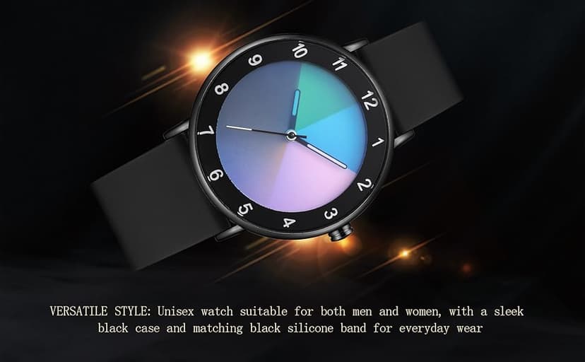 RUYEOOK Unisex Watches Fashion Creative Original Design Watch for Men and Women Unique Wristwatch Easy to Read time