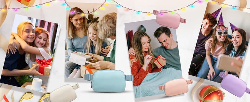 Belt Bag Fanny Pack Crossbody Bags for Women Fashion Waist Packs with Adjustable Strap Gifts for Women Men Teen Girls (Icing Blue)