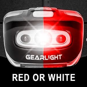 LED Headlamp 2-pack Battery Powered (AAA) (Batteries Not Included) | Head Lamp for Running Hunting Camping Fishing Hiking with Red Light and Adjustable Headband - Bright Forehead Headlamp 7 Modes