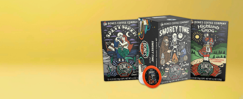 Bones Coffee Company NEW World Tour Sample Pack, Single-Origin Flavored Coffee Low Acid Medium Roast Arabica Beans Specialty Coffee Gifts Compatible Auto Drip and French Press, 4 oz Pack of 5 Ground B0BBY6V5T3