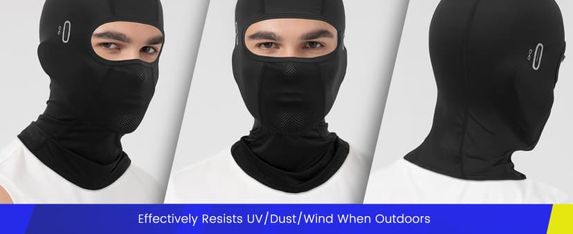 Balaclava Face Mask with Glasses Holes for Men Women Summer Cooling Shiesty Mask Sun UV Protection for Motorcycle Work Ski