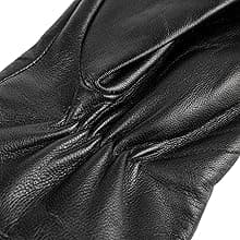 alqqas Winter Fashion Leather Gloves for Women, Warm Cashmere Lining Touchscreen Texting Driving Dress Gloves