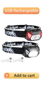 Lepro HeadLamp, 2 Pack Super Bright LED Head lamp with 6 Lighting Modes, Waterproof, Battery Powered LED Lightweight Headlight for Cycling Running Camping for Kids Adults