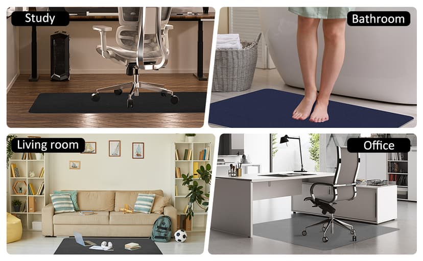 Office Chair Mat for Hardwood Floor & Tile Desk Mat for Rolling Chairs Protect Hardfloor Desk Area Rug for Workstations, Durable Chair Mat for Home and Office Use (Black, 36X48 in)