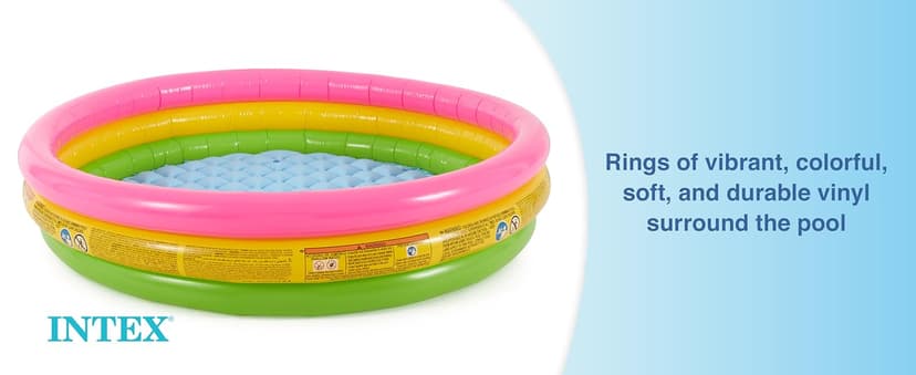 Intex Kiddie Pool - Kid's Summer Sunset Glow Design - 58" x 13"