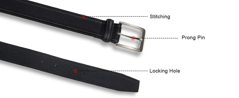 VATAN Men's Genuine Leather Dress Belts, Handmade Classic Every Day Leather Jeans Belt for Men Work Business Casual