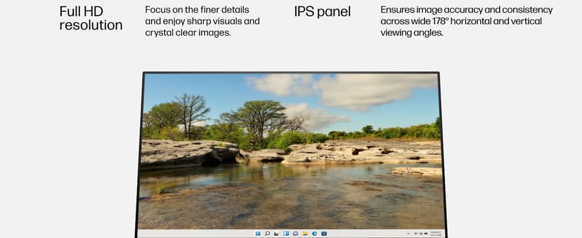 HP Series 3 27 inch FHD Monitor, Full HD Display (1920 x 1080), IPS Panel, 1300:1 Contrast Ratio, 250 Nits, Eye Ease with Eyesafe Certification, Black, 327se (2025)