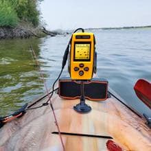 Handheld Fish Finder Portable Fishing Kayak Fishfinder Fish Depth Finder Fishing Gear with Sonar Transducer and LCD Display
