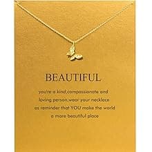 Baydurcan Friendship Anchor Compass Necklace Good Luck Elephant Pendant Chain Necklace with Message Card Gift Card