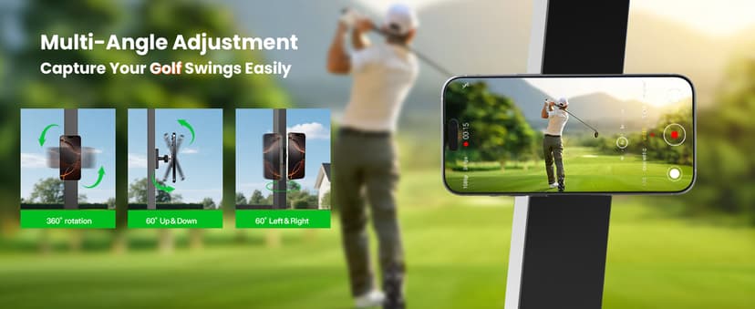 Stocking Stuffers Gifts for Men Dad Him, Magnetic Golf Cart Phone Holder, 360° Rotation Golf Accessories for Mens Gifts, Mens Stocking Stuffers 2025, White Elephant Gifts for Grandpa Papa Husband