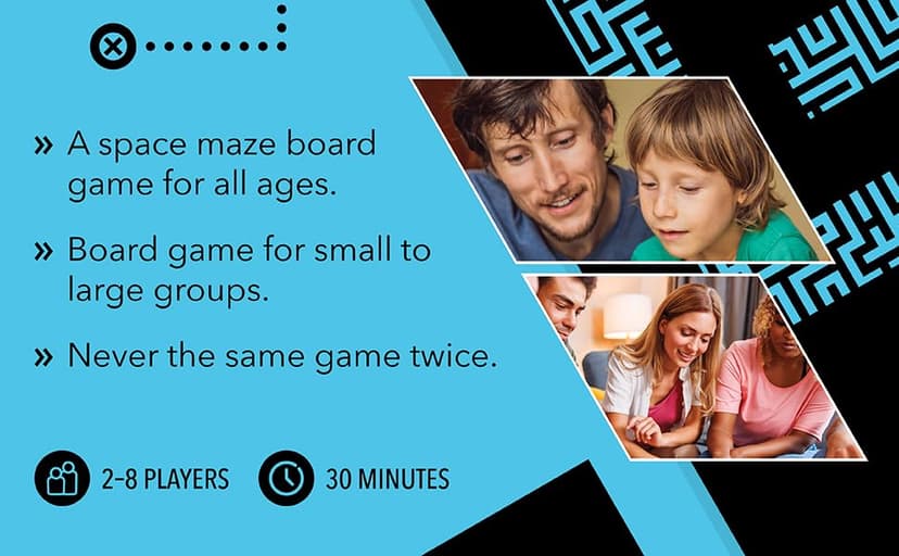 No Escape Board Game - Strategy Board Game for Adults, Family, Party - Unique Strategic Space Sabotage Traitor Maze Game with Tiles - Fun for Kids, Teenagers, Adults, 2 to 8 Players