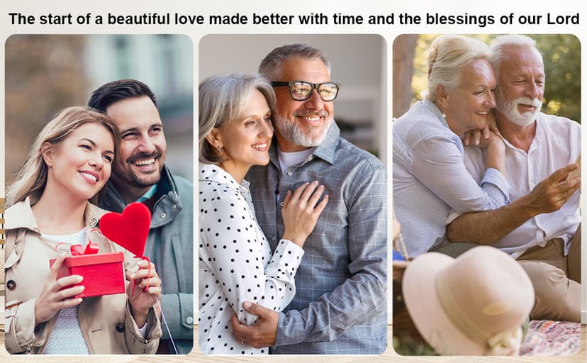 Then & Now Anniversary Picture Frame, 1-99 Years Wedding Gift Ideas - Anniversary Wood Photo Frame, Engagement Bridal Shower Gifts with Sentimental Quote - Holds 2 4x6 Inches Photos (Then & Now)