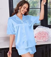 Sexy pajama set for women,Cami Top and Shorts Sets,2 Piece Silky Sleepwear for Valentines,Bridal Party,Honeymoons Gifts Ekouaer Silk Pajamas Set for Women Satin Backless Lingerie Pjs Nightwear B0876WYLZT