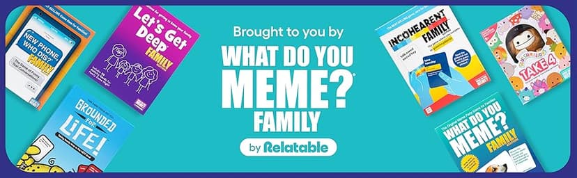 WHAT DO YOU MEME? Family Edition by Relatable, Now with Refreshed Content - Kids Games 8+, Family Games for Kids and Adults, The TikTok Viral Sensation, Includes 300 Caption Cards, 108 Photo Cards