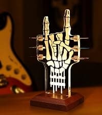 CoolGift Mart Guitar Pick Holder, Walnut Wood Amp Styled Guitar Pick Case for Picks Storage and Display, Guitar Gifts Accessories for Men Guitarists Guitar Players Music Lovers B0DPKMHK5J