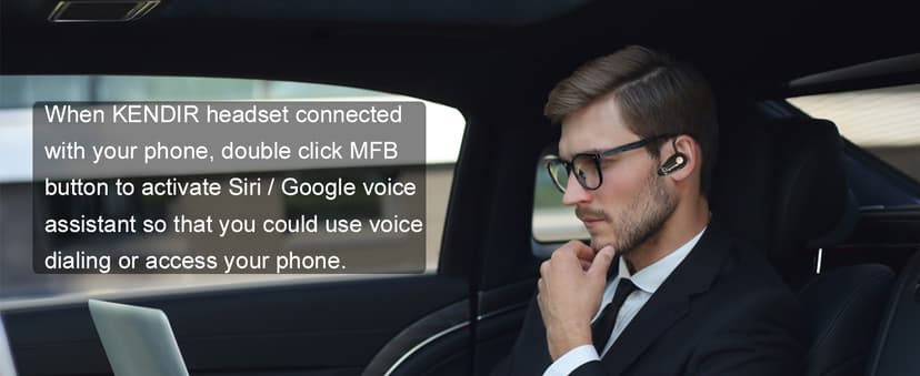 Kendir Bluetooth Headset, V5.0 Ultralight Wireless Headphone Cell Phone Earpiece with Mic Headsetcase,Volume Control, Handsfree Earbud,Compatible with Android/iPhone/Smartphones/Laptop