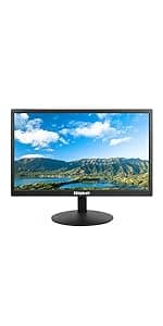 SKitphrati 20" PC Monitor 1600x900 75Hz 5MS HDMI Monitor LED Viewing Angle 95° (Horizontal) with HDMI VGA Input, 76% sRGB, VESA Wall Mount, TN Panel, Black